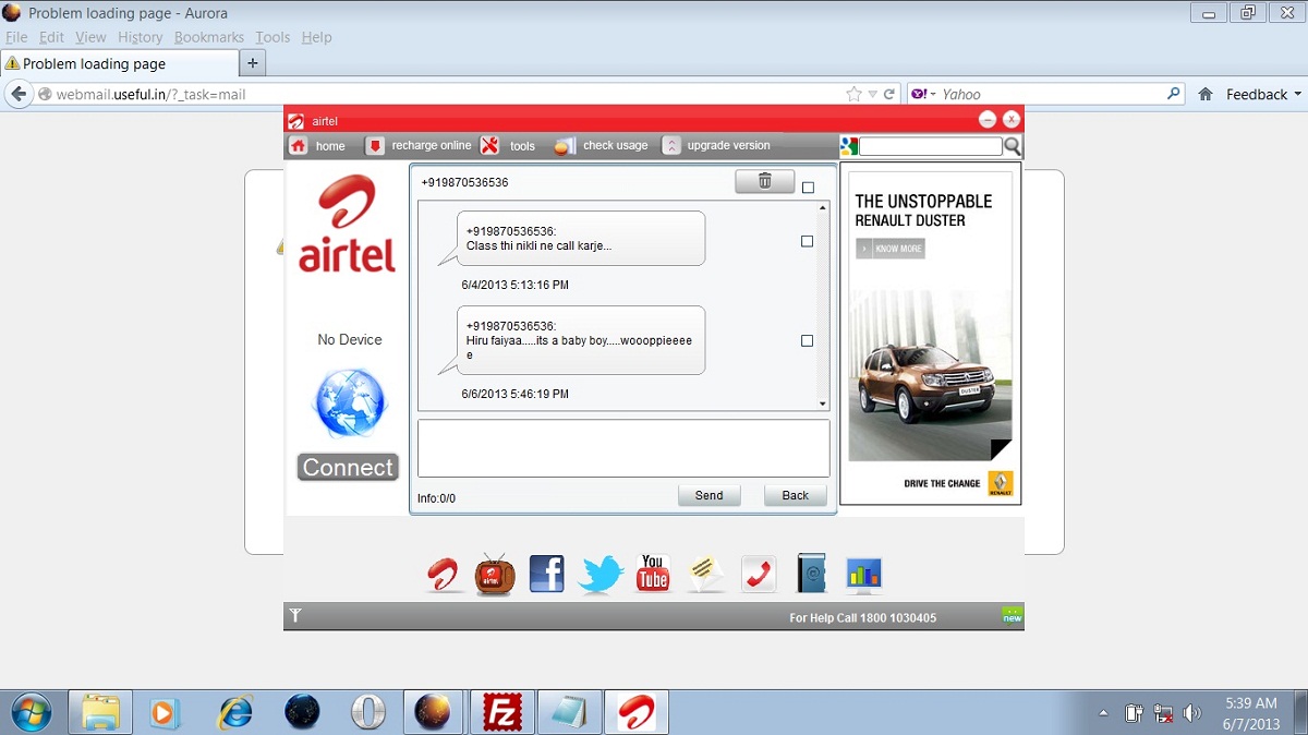 Airtel 3G Bandwidth theft, Scam SMS
